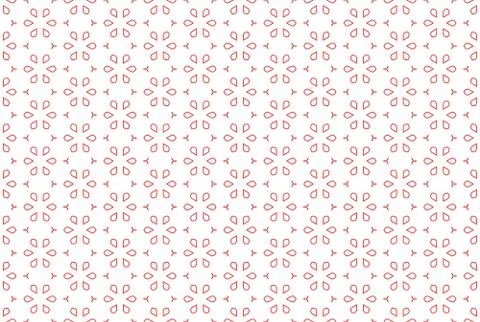 Seamless geometric pattern. In red, white colors. Stock Illustration
