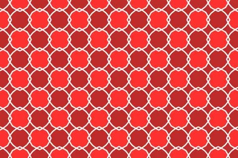 Seamless geometric pattern. In red, white colors. Stock Illustration