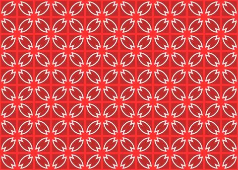 Seamless geometric pattern. In red, white colors. Illustrazione stock