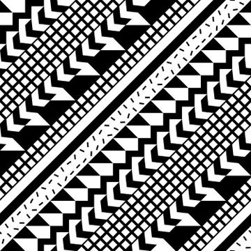 Seamless geometric pattern. Repeating ethnic ornamental design. Zigzag and Stock Illustration