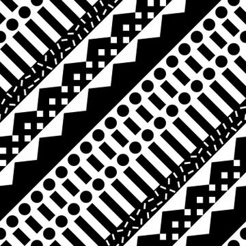 Seamless geometric pattern. Repeating ethnic ornamental design. Zigzag and Stock Illustration