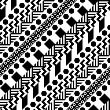 Seamless geometric pattern. Repeating ethnic ornamental design. Zigzag and イラスト素材