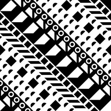 Seamless geometric pattern. Repeating ethnic ornamental design. Zigzag and Stock Illustration