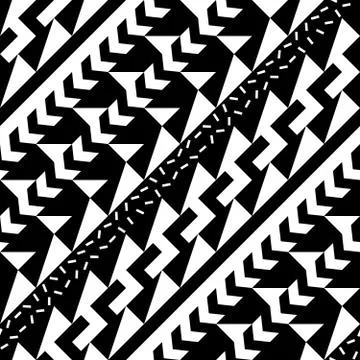 Seamless geometric pattern. Repeating ethnic ornamental design. Zigzag and Stock Illustration