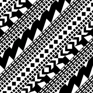 Seamless geometric pattern. Repeating ethnic ornamental design. Zigzag and イラスト素材