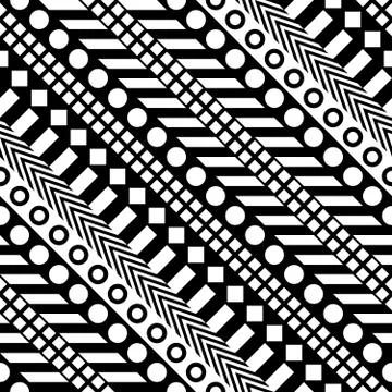 Seamless geometric pattern. Repeating ethnic ornamental design. Zigzag and Stock Illustration