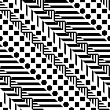 Seamless geometric pattern. Repeating ethnic ornamental design. Zigzag and Stock Illustration