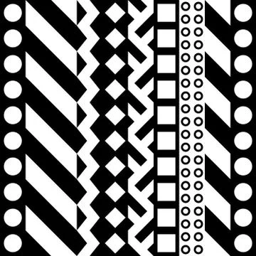 Seamless geometric pattern. Repeating ethnic ornamental design. Zigzag and Stock Illustration