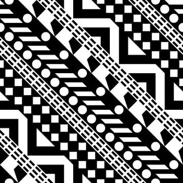 Seamless geometric pattern. Repeating ethnic ornamental design. Zigzag and Stock Illustration