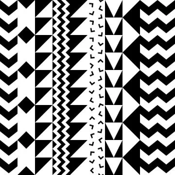 Seamless geometric pattern. Repeating ethnic ornamental design. Zigzag and イラスト素材