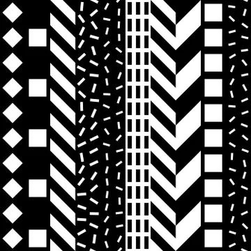Seamless geometric pattern. Repeating ethnic ornamental design. Zigzag and Stock Illustration