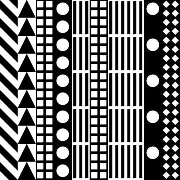 Seamless geometric pattern. Repeating ethnic ornamental design. Zigzag and Stock Illustration