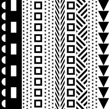 Seamless geometric pattern. Repeating ethnic ornamental design. Zigzag and イラスト素材