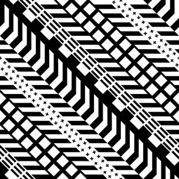 Seamless geometric pattern. Repeating ethnic ornamental design. Zigzag and Stock Illustration