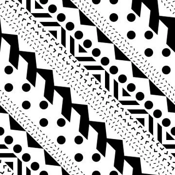 Seamless geometric pattern. Repeating ethnic ornamental design. Zigzag and Stock Illustration
