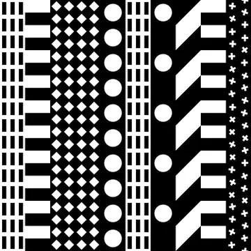 Seamless geometric pattern. Repeating ethnic ornamental design. Zigzag and Stock Illustration