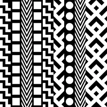 Seamless geometric pattern. Repeating ethnic ornamental design. Zigzag and イラスト素材