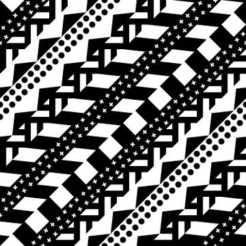Seamless geometric pattern. Repeating ethnic ornamental design. Zigzag and Stock Illustration