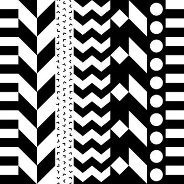 Seamless geometric pattern. Repeating ethnic ornamental design. Zigzag and Stock Illustration