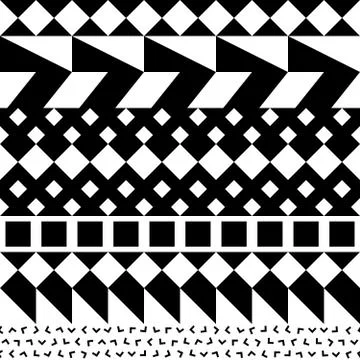 Seamless geometric pattern. Repeating ethnic ornamental design. Zigzag and Stock Illustration