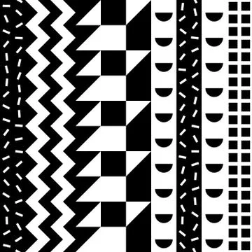 Seamless geometric pattern. Repeating ethnic ornamental design. Zigzag and Stock Illustration