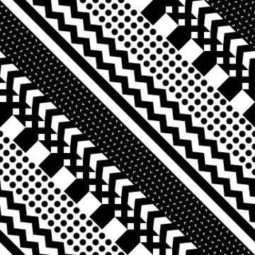 Seamless geometric pattern. Repeating ethnic ornamental design. Zigzag and Stock Illustration