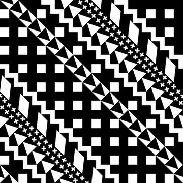 Seamless geometric pattern. Repeating ethnic ornamental design. Zigzag and Stock Illustration