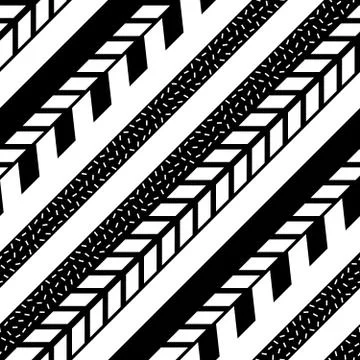 Seamless geometric pattern. Repeating ethnic ornamental design. Zigzag and Stock Illustration