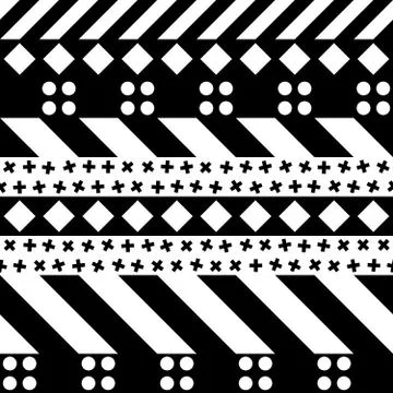 Seamless geometric pattern. Repeating ethnic ornamental design. Zigzag and Stock Illustration