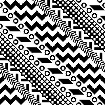 Seamless geometric pattern. Repeating ethnic ornamental design. Zigzag and Stock Illustration