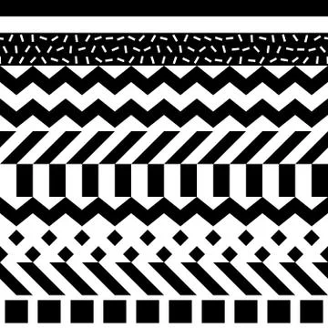 Seamless geometric pattern. Repeating ethnic ornamental design. Zigzag and Stock Illustration