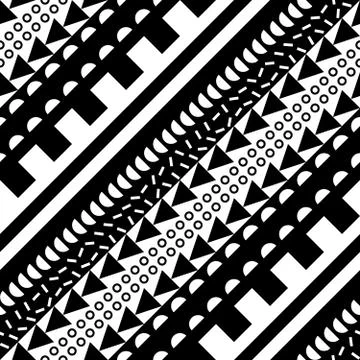 Seamless geometric pattern. Repeating ethnic ornamental design. Zigzag and イラスト素材