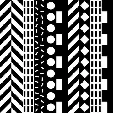 Seamless geometric pattern. Repeating ethnic ornamental design. Zigzag and Stock Illustration