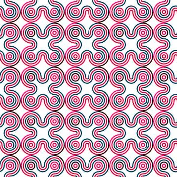 Seamless geometric pattern. Repeating geometric symmetric ornament. Tiled back Stock Illustration