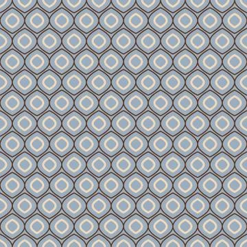 Seamless geometric pattern in retro blue colors Stock Illustration