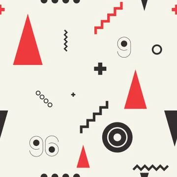 Seamless geometric pattern retro style Stock Illustration