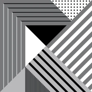 Seamless Geometric Pattern In Retro Style. Stock Illustration