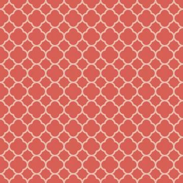 Seamless geometric pattern in retro vintage style, raspberry blush color, vector Stock Illustration