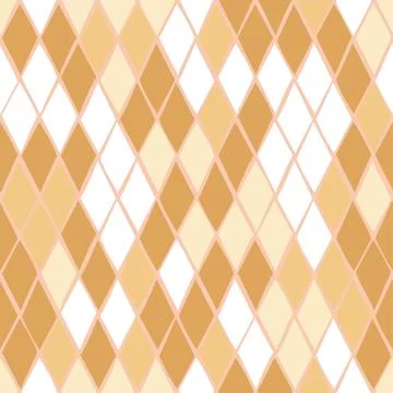 Seamless geometric pattern with rhombs in a hand-drawn style. Vector template Stock Illustration