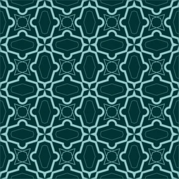 Seamless Geometric Pattern Of Rhombuses And Polygons. Blue Pattern On A Dark  Stock Illustration