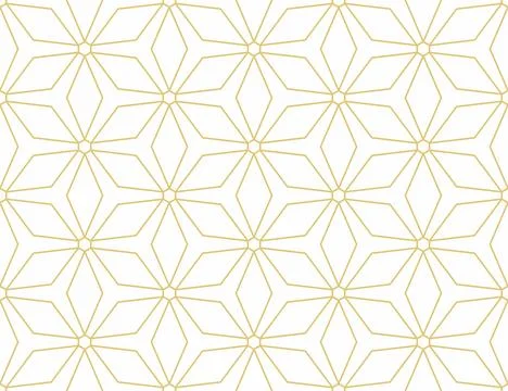Seamless geometric pattern of rhombuses and hexagons on a white background Stock Illustration