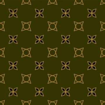 Seamless Geometric Pattern Of Rhombuses. Gold Pattern On A Dark Background. F Stock Illustration