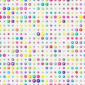 Seamless geometric pattern with rings Stock Illustration