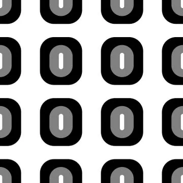 Seamless geometric pattern with rounded squares, rectangles. Vector art. Stock Illustration