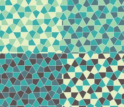 Seamless geometric pattern set simple flat vector illustration. Lined geometr Stockillustratie