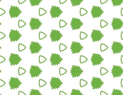 Seamless geometric pattern. Shaped green leaves and triangles, white backgrou イラスト素材