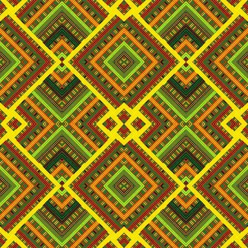 Seamless geometric pattern of small variously colored lines Stock-Illustration