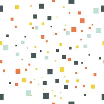 Seamless geometric pattern, square isolated on white background, vector illus Stock Illustration