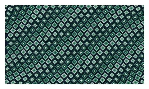 Seamless geometric pattern with square shapes in shades of green for modern.. Illustrazione stock