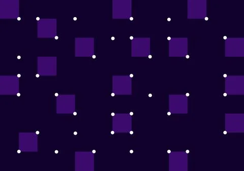 Seamless geometric pattern with squares and dots Stock Illustration